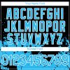 Custom Black Sky Blue-White 3D Pattern Design Abstract Splash Grunge Art Authentic Baseball Jersey - Image 5