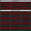 Custom Black Red 3D Pattern Design Abstract Network Authentic Baseball Jersey - Image 4
