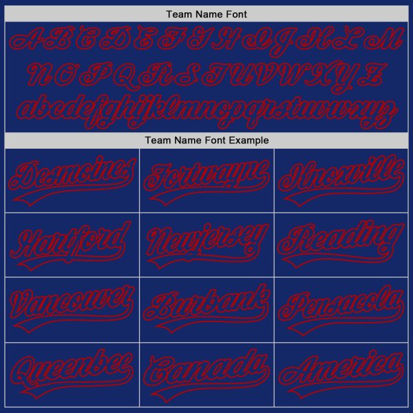 Custom Royal Red 3D Pattern Design Abstract Network Authentic Baseball Jersey - Image 4
