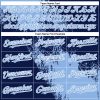 Custom Light Blue Navy-White 3D Pattern Design Abstract Brush Stroke Authentic Baseball Jersey - Image 4
