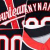 Custom Red White-Kelly Green 3 Colors Arm Shapes Authentic Baseball Jersey - Image 2