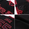 Custom Graffiti Pattern White-Black Scratch 3D Bomber Full-Snap Varsity Letterman Jacket - Image 2