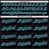 Custom Black Aqua-Pink Bomber Full-Snap Varsity Letterman Two Tone Hoodie Jacket - Image 4