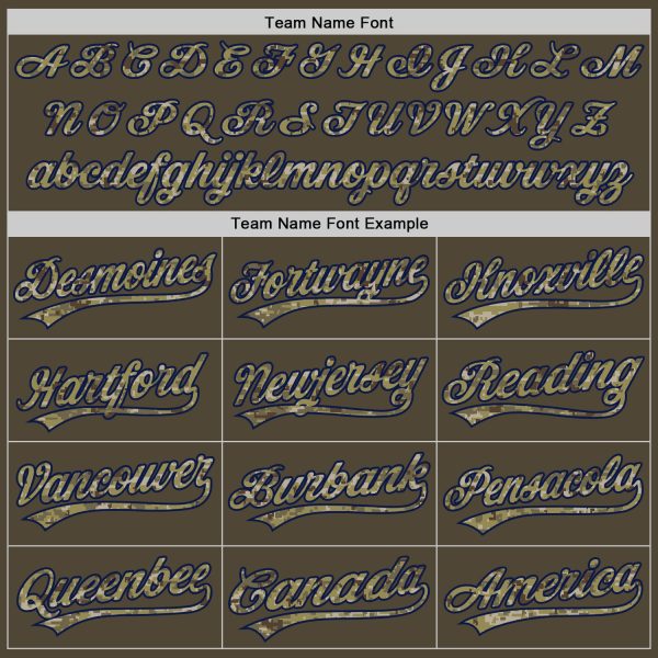 Custom Olive Camo-Navy Authentic Salute To Service Baseball Jersey - Image 4