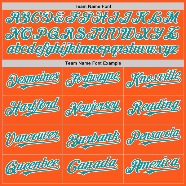 Custom Orange Teal-White Mesh Authentic Throwback Baseball Jersey - Image 4