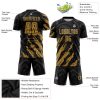 Custom Black Old Gold Sublimation Soccer Uniform Jersey - Image 3