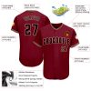 Custom Crimson Black-City Cream Baseball Jersey - Image 3
