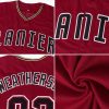 Custom Crimson Black-City Cream Baseball Jersey - Image 6
