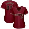 Custom Crimson Black-City Cream Baseball Jersey - Image 2