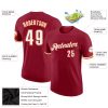 Custom Crimson White-Orange Performance T-Shirt - Image 2