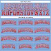 Custom Light Blue Red-White Authentic Drift Fashion Baseball Jersey - Image 4