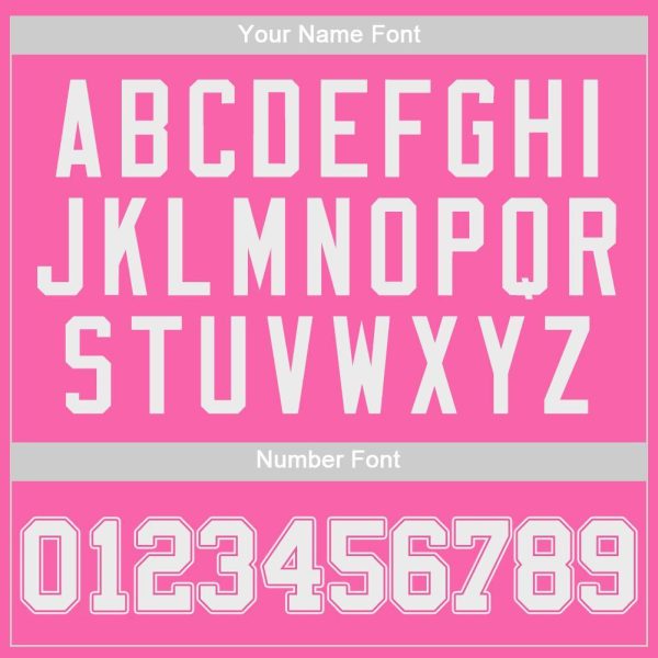 Custom Pink White Authentic Baseball Jersey - Image 4